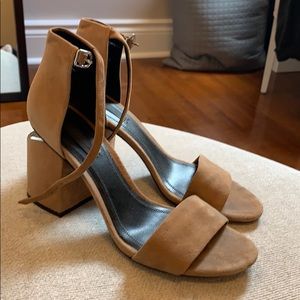 Alexander Wang Abby Suede Sandals with Rhodium